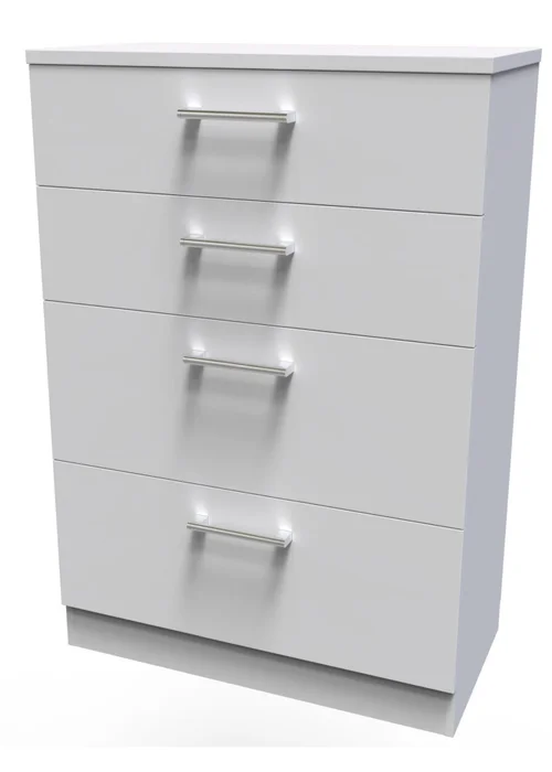 Ready Assembled Bari 4 Drawer Deep Chest - One Size Image 5