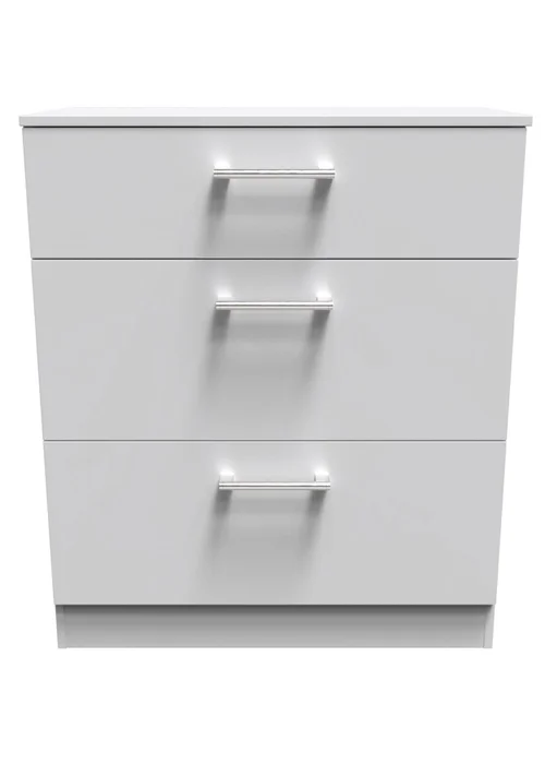 Ready Assembled Bari 3 Drawer Deep Chest - One Size Image 1