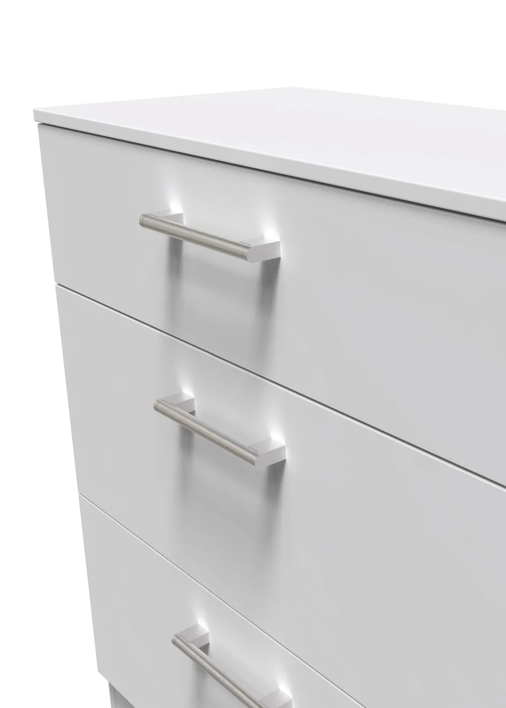 Ready Assembled Bari 3 Drawer Deep Chest - One Size Image 3