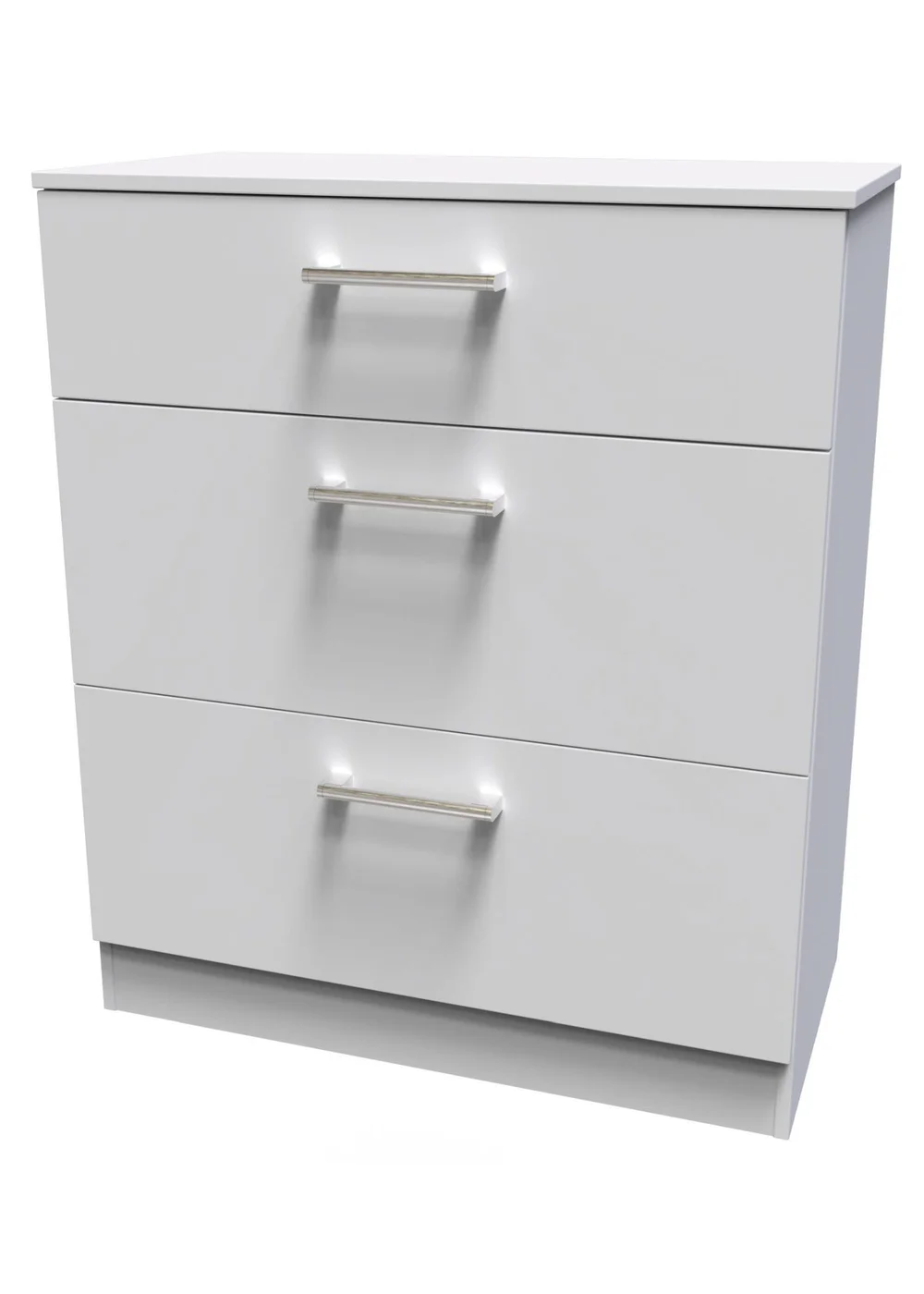 Ready Assembled Bari 3 Drawer Deep Chest - One Size Image 2
