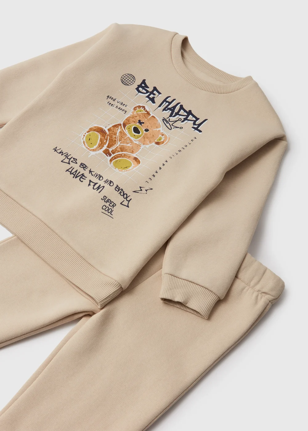 Boys Stone Bear Sweatshirt & Joggers Set (1-7yrs) - 1-1.5 Yrs Image 2