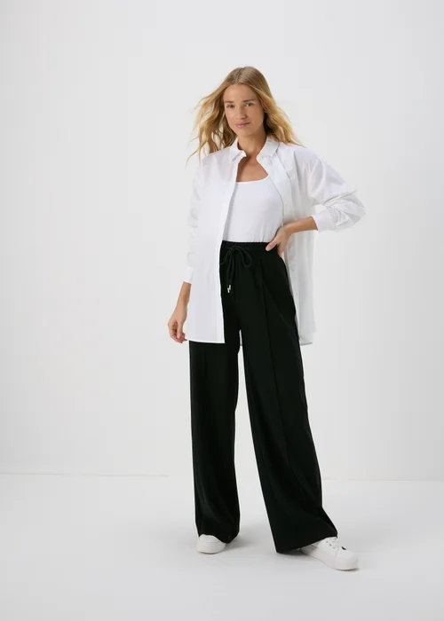 Black Seam Detail Stretch Trousers - 8 Image 4