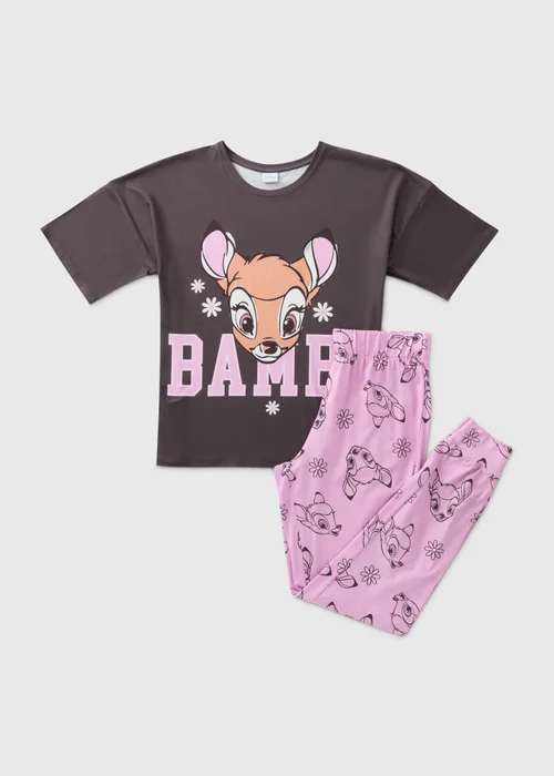 Disney Grey Bambi Pyjama Set - Extra small Image 4