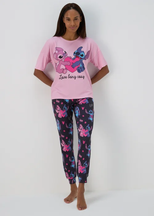 Disney Pink Lilo & Stitch Pyjama Set - Extra small Image 3