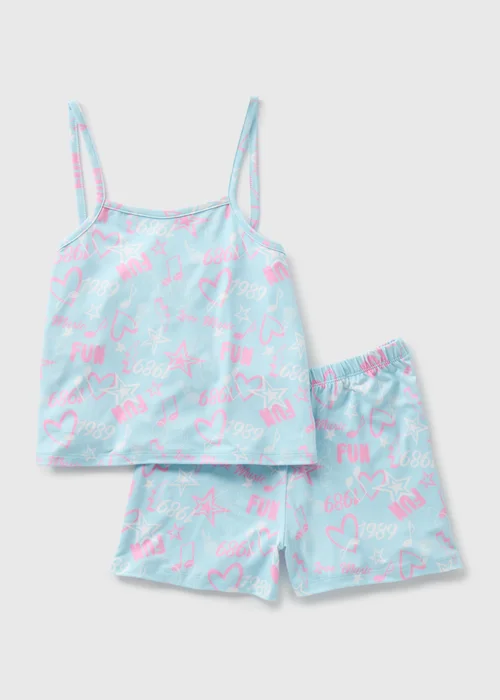 Girls Mint 1989 Strappy Pyjama Set (4-13yrs) - Age 4 Years Image 1