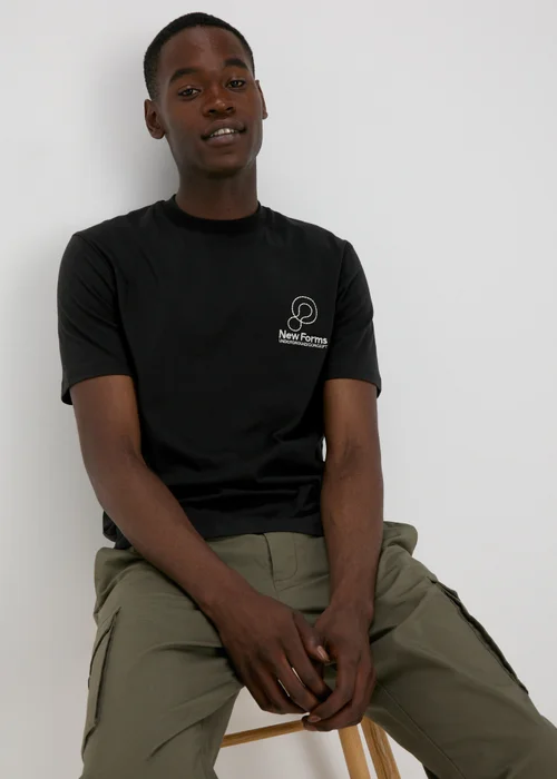 Black New Forms Applique T-Shirt - S Image 1