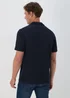 Navy Textured Polo Shirt - S Image 2