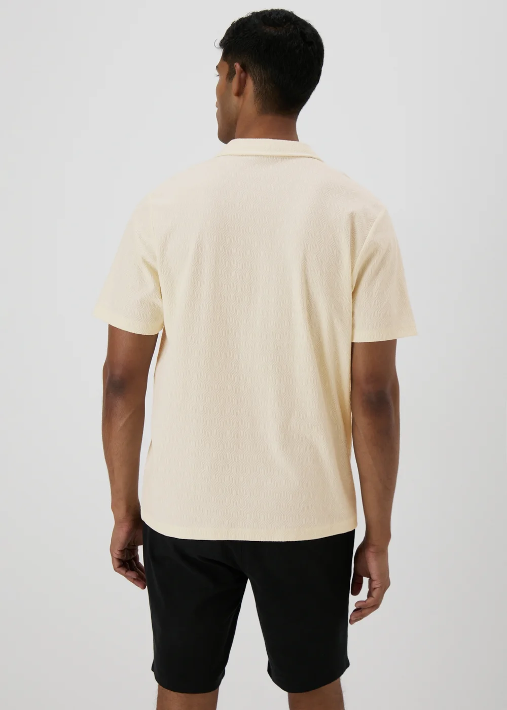 Ecru Crochet Textured Shirt - S Image 2