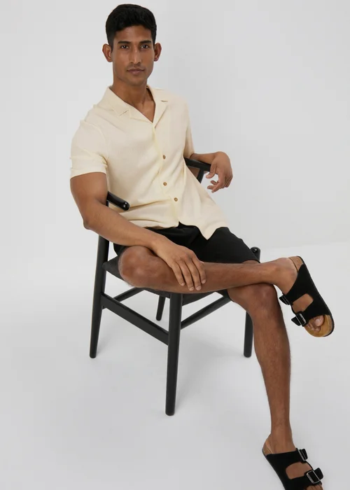 Ecru Crochet Textured Shirt - S Image 4