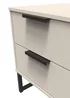 Ready Assembled Milano 2 Drawer Bedside Cabinet - One Size Image 3