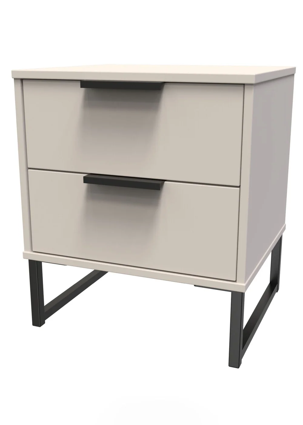 Ready Assembled Milano 2 Drawer Bedside Cabinet - One Size Image 2
