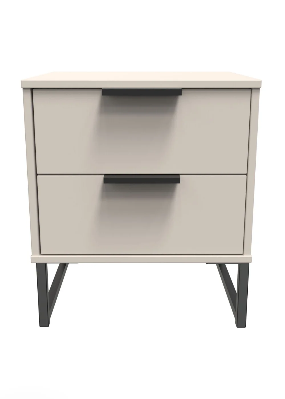 Ready Assembled Milano 2 Drawer Bedside Cabinet - One Size Image 1