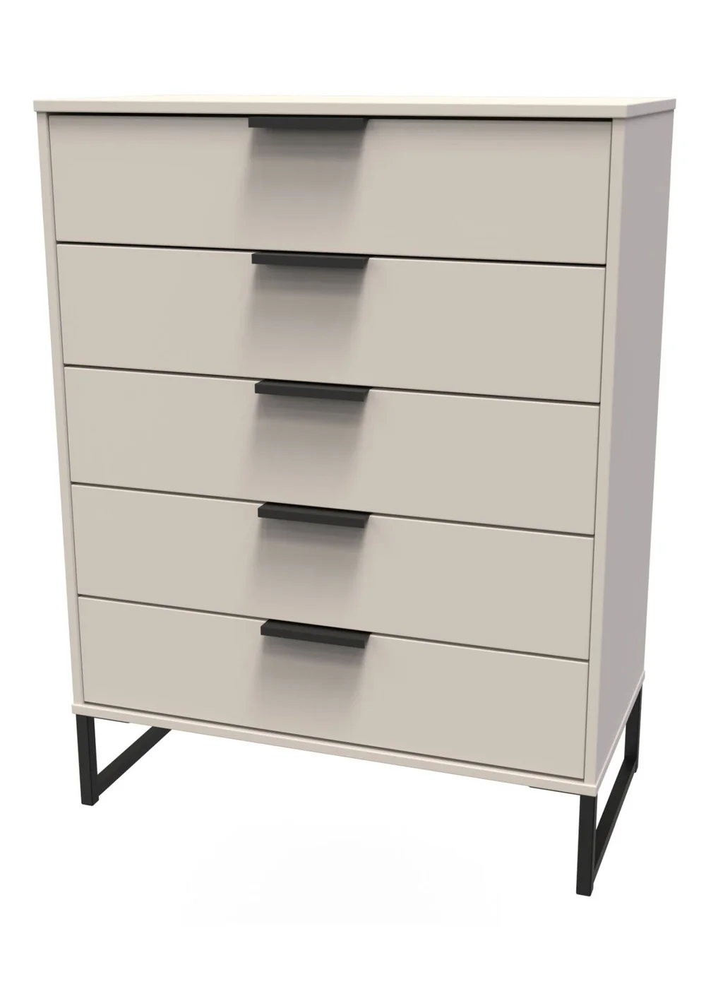 Ready Assembled Milano 5 Drawer Chest - One Size Image 2