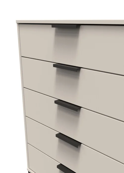 Ready Assembled Milano 5 Drawer Chest - One Size Image 3
