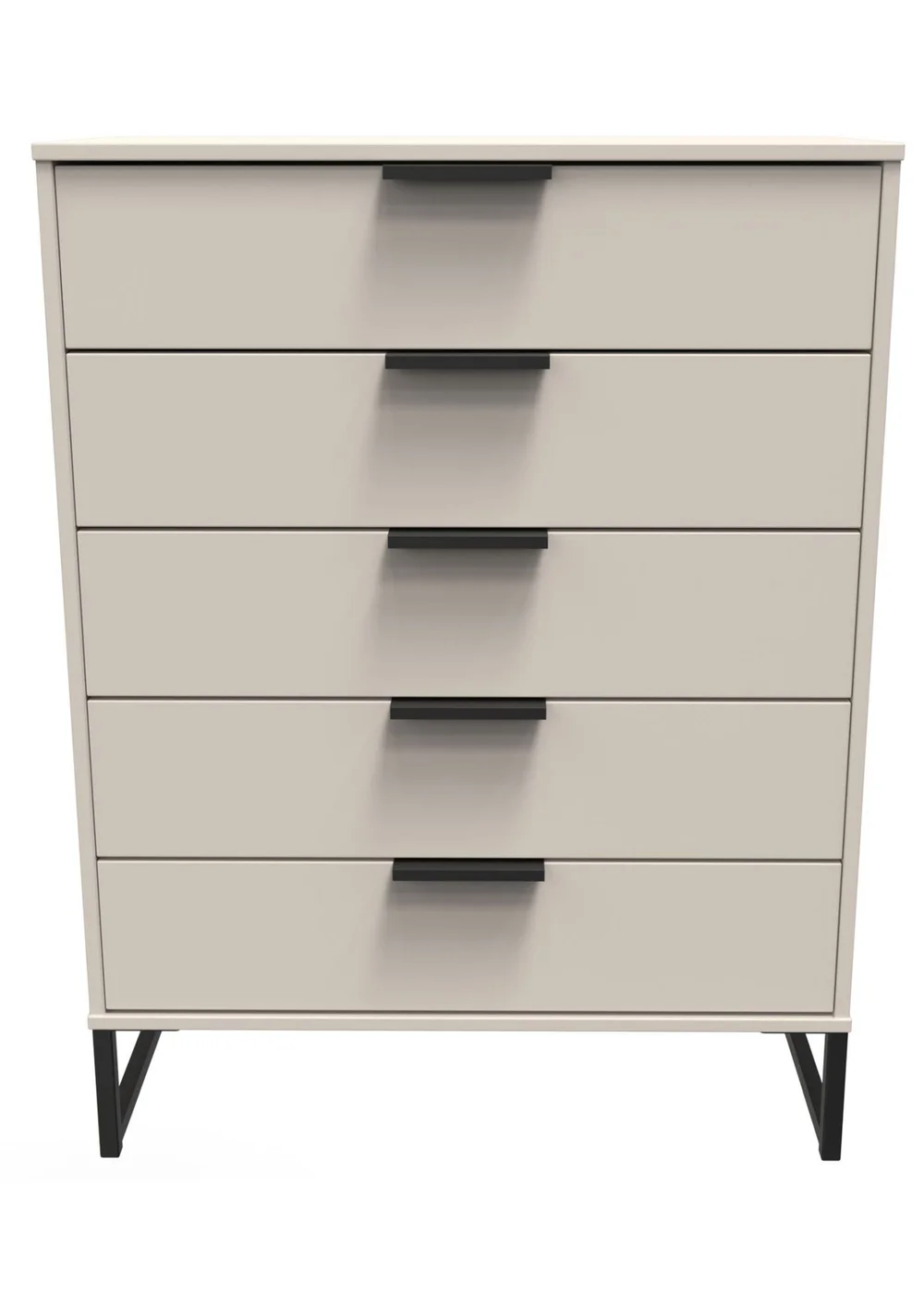 Ready Assembled Milano 5 Drawer Chest - One Size Image 1