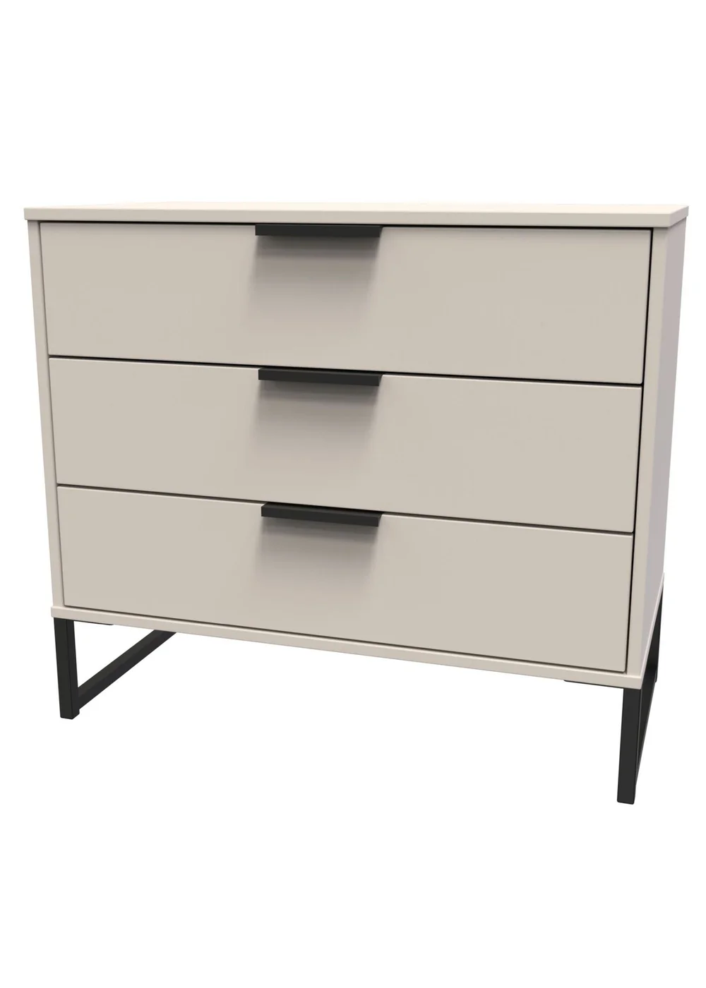 Ready Assembled Milano 3 Drawer Chest - One Size Image 2
