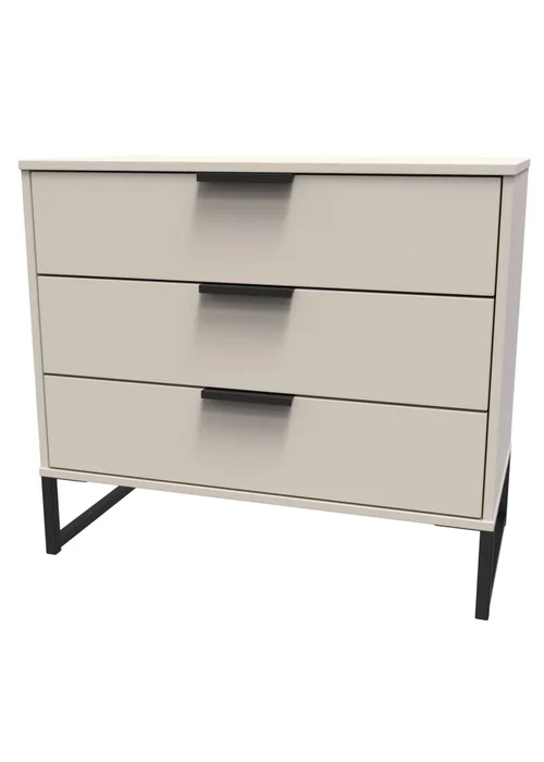 Ready Assembled Milano 3 Drawer Chest - One Size Image 2