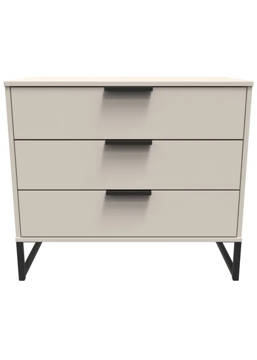 Ready Assembled Milano 3 Drawer Chest - One Size Image 1