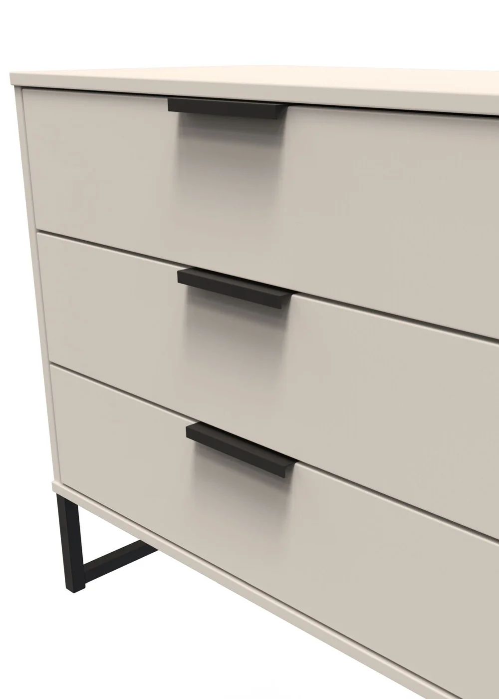 Ready Assembled Milano 3 Drawer Chest - One Size Image 3