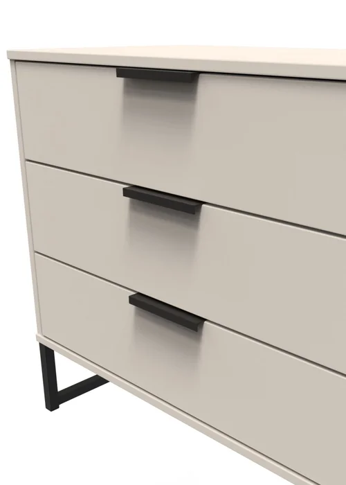 Ready Assembled Milano 3 Drawer Chest - One Size Image 3