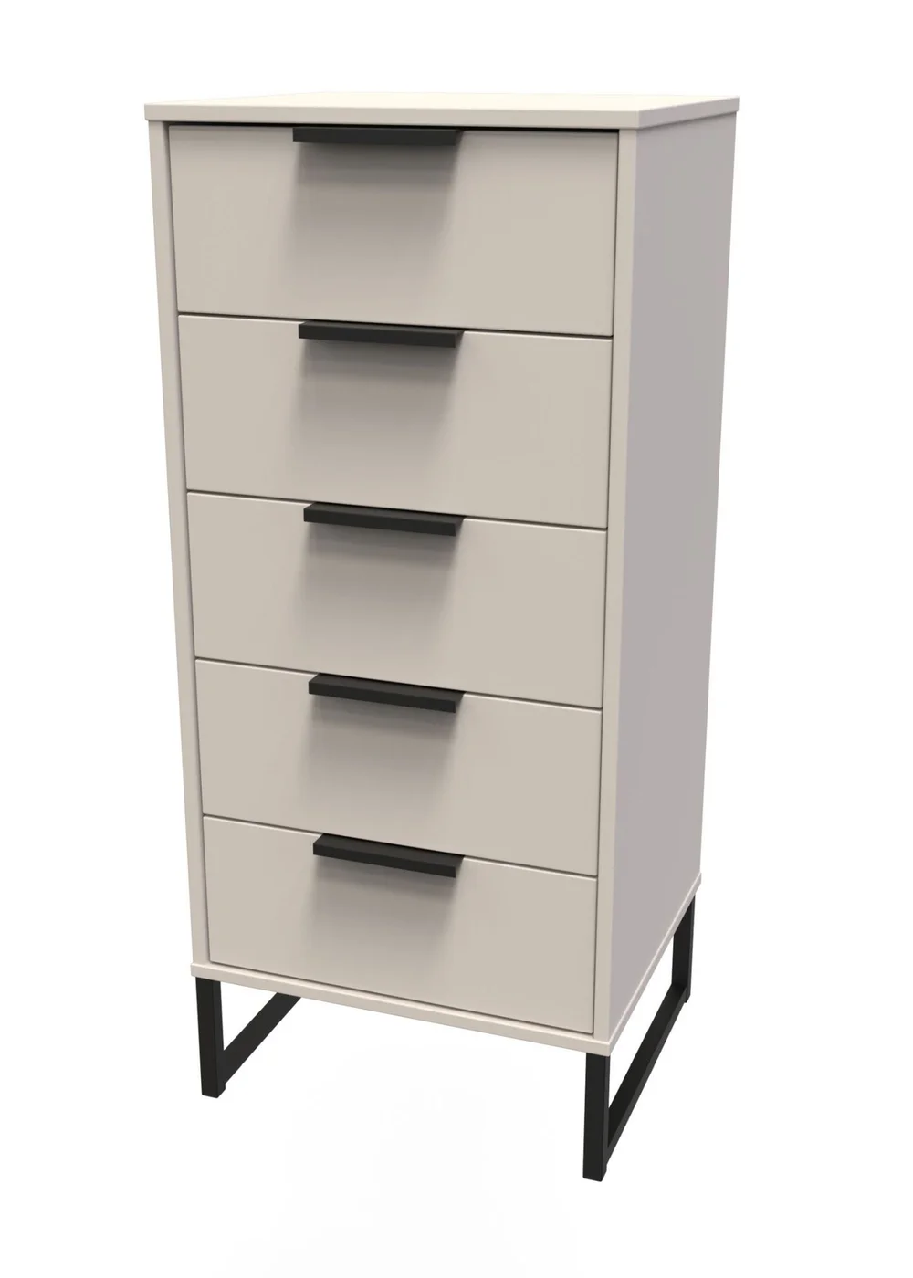 Ready Assembled Milano 5 Drawer Tallboy - One Size Image 2
