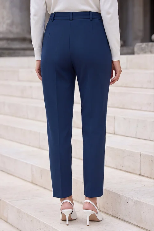 Roman Navy Short Straight Leg Stretch Trouser - 14 Image 3
