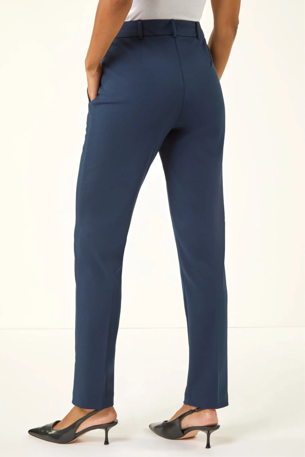Roman Navy Long Straight Leg Stretch Trouser - 8 Image 3