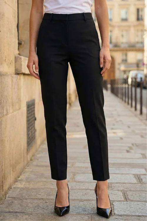 Roman Black Short Straight Leg Stretch Trouser - 14 Image 2
