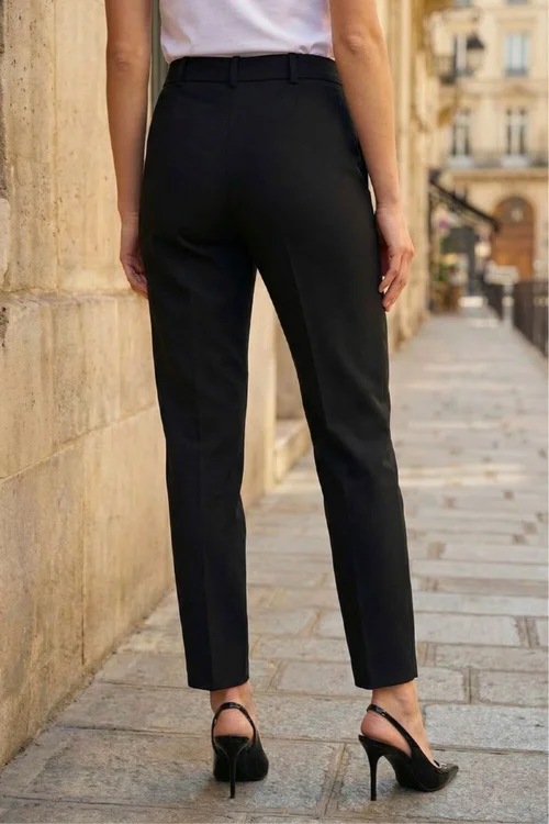 Roman Black Short Straight Leg Stretch Trouser - 14 Image 3