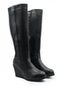 Where's That From Black Pu Lara Mid Calf Boots - Size 8 Image 2