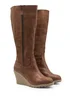 Where's That From Brown Pu Lara Mid Calf Boots - Size 7 Image 2