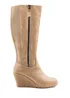 Where's That From Khaki Pu Lara Mid Calf Boots - Size 5 Image 1