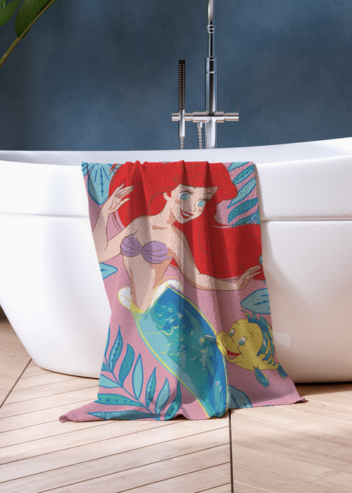 Disney Princess Flowen Fun with Flounder Towel - One Size Image 2