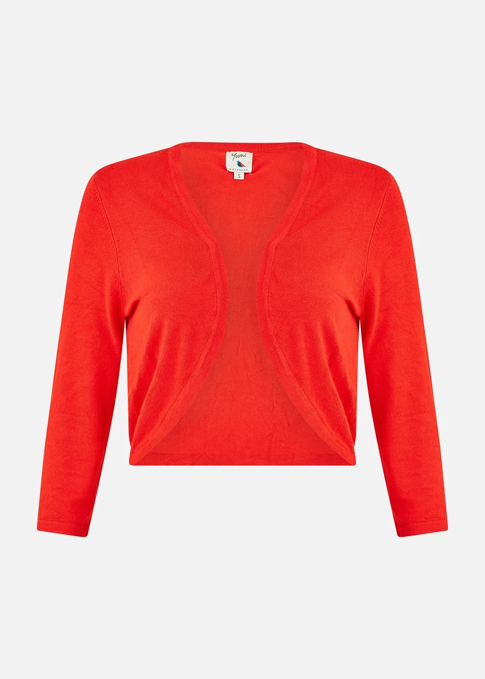 Yumi Red Knitted Curve Bolero - S Image 4