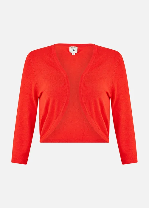 Yumi Red Knitted Curve Bolero - S Image 4