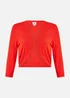 Yumi Red Knitted Curve Bolero - S Image 4