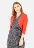 Yumi Red Knitted Curve Bolero - S Image 1