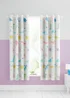 Catherine Lansfield Kids Dinosaur Friends Reversible Curtains - 66W X 72D (168x183cm) Image 1