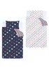 Catherine Lansfield So Soft Stripes and Stars Duvet Cover Set Two Pack - Single Image 5