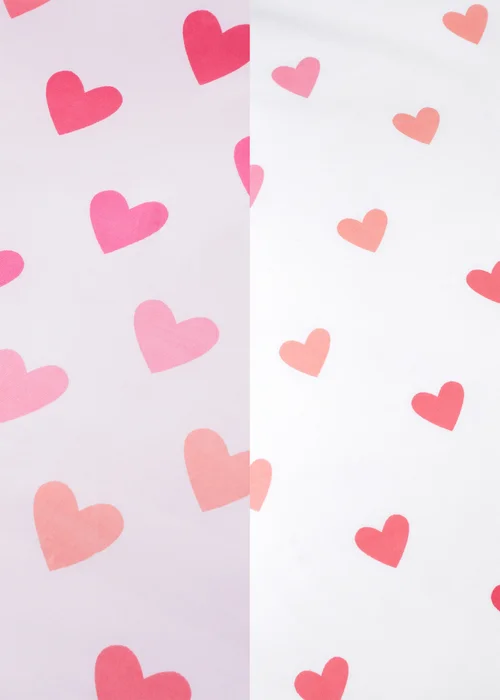 Catherine Lansfield So Soft Hearts and Stripes Duvet Cover Set Two Pack - Double Image 4