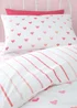 Catherine Lansfield So Soft Hearts and Stripes Duvet Cover Set Two Pack - Double Image 3