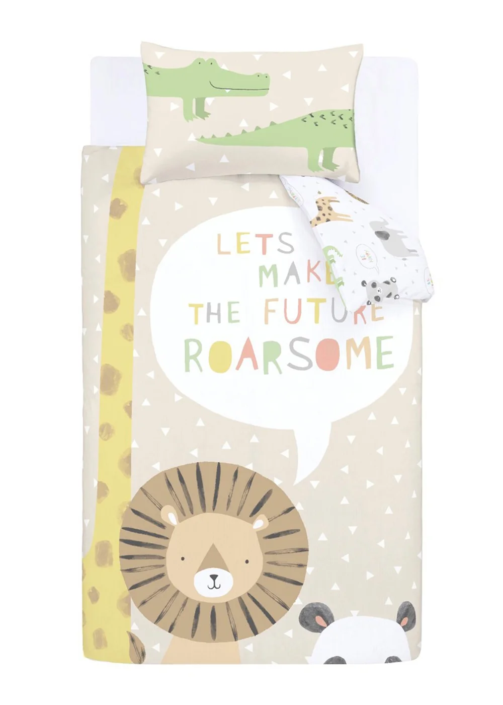 Catherine Lansfield Roarsome Animals Reversible Duvet Cover Set - Junior Image 5