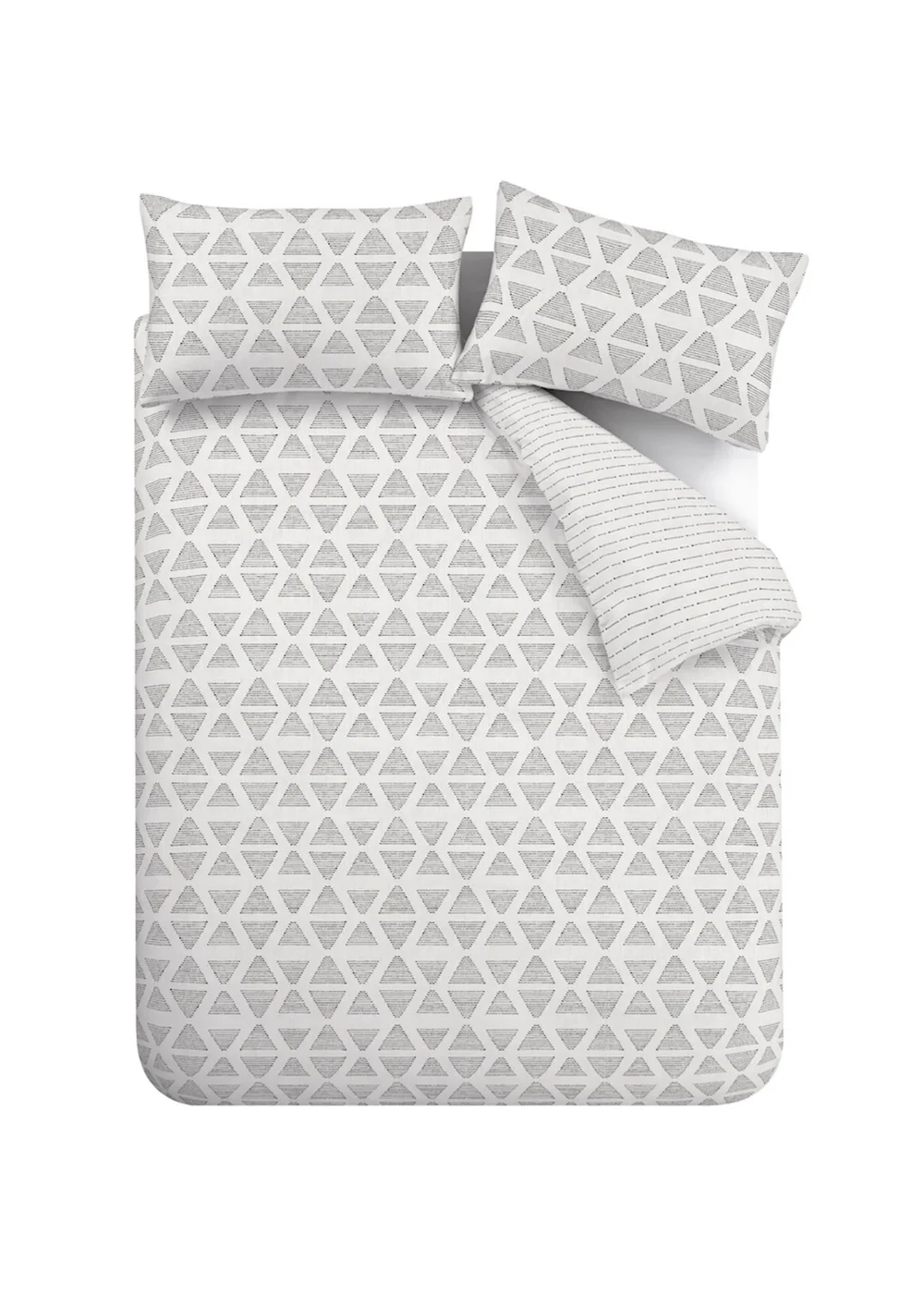 Catherine Lansfield Tufted Print Geo Reversible Duvet Cover Set - Single Image 5
