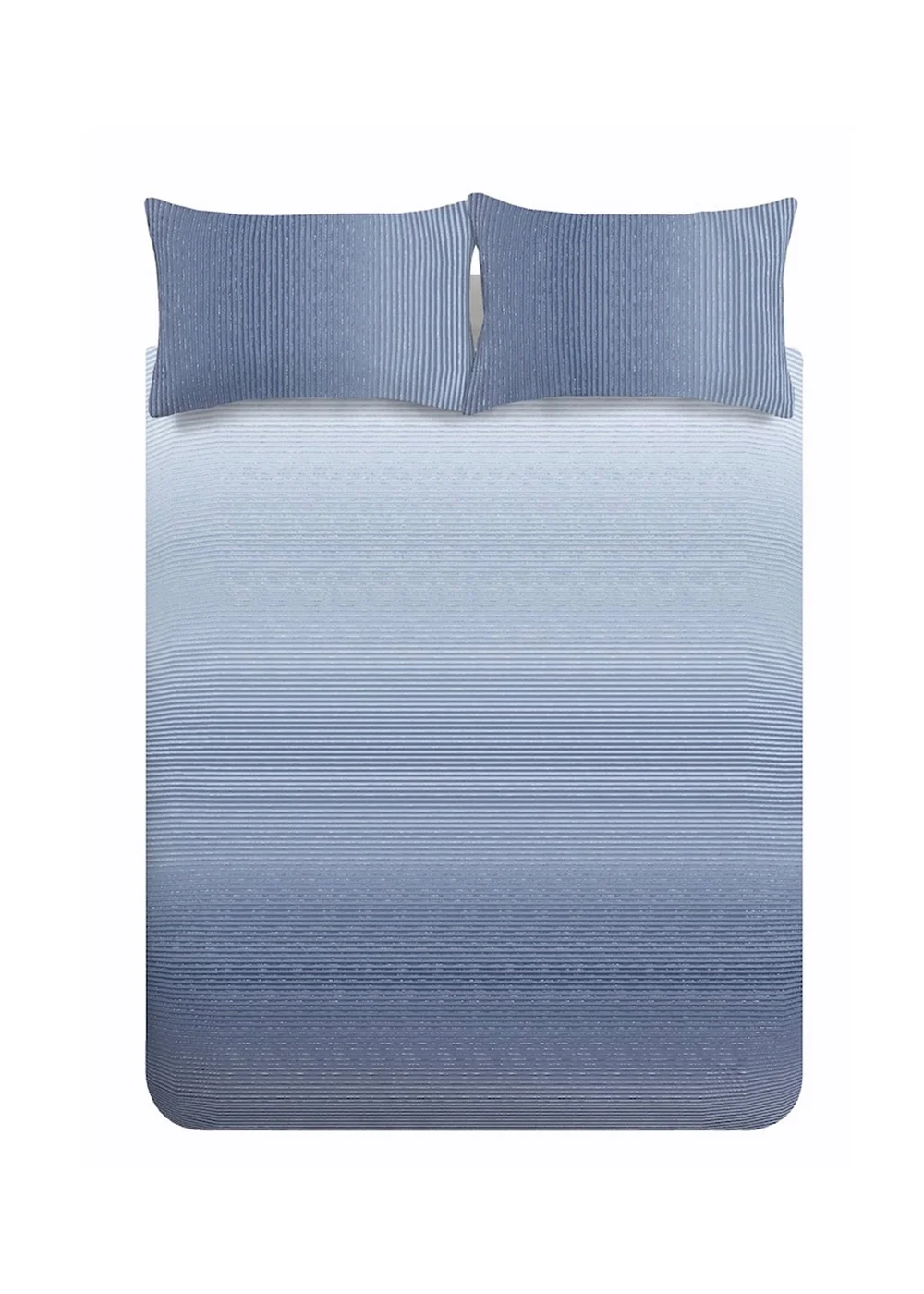 Catherine Lansfield Graded Stripe Reversible Duvet Cover Set - Single Image 5