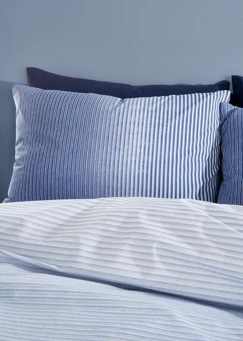 Catherine Lansfield Graded Stripe Reversible Duvet Cover Set - Single Image 2