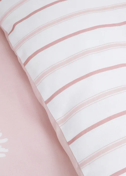 Catherine Lansfield Meadowsweet Floral Reversible Duvet Cover Set Blush Pink - Single Image 3