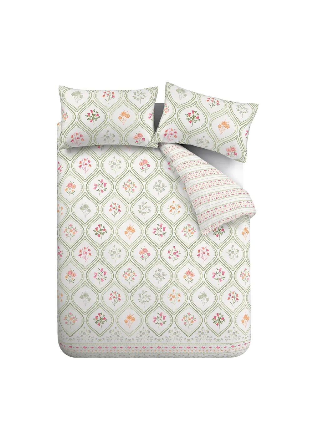 Catherine Lansfield Cameo Floral Reversible Duvet Cover Set - Single Image 5