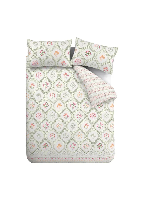 Catherine Lansfield Cameo Floral Reversible Duvet Cover Set - Single Image 5
