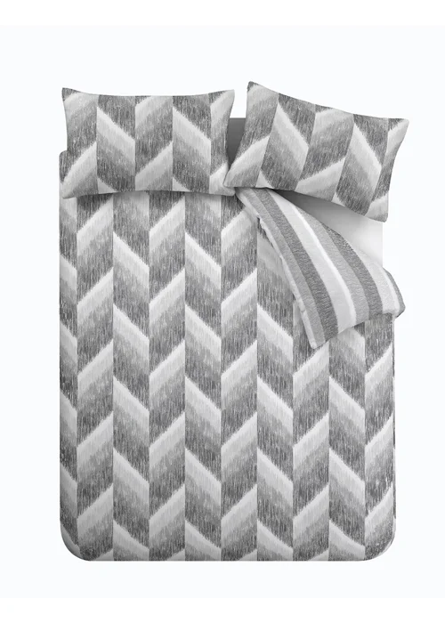 Catherine Lansfield Kamari Stripe Reversible Duvet Cover Set - Single Image 5