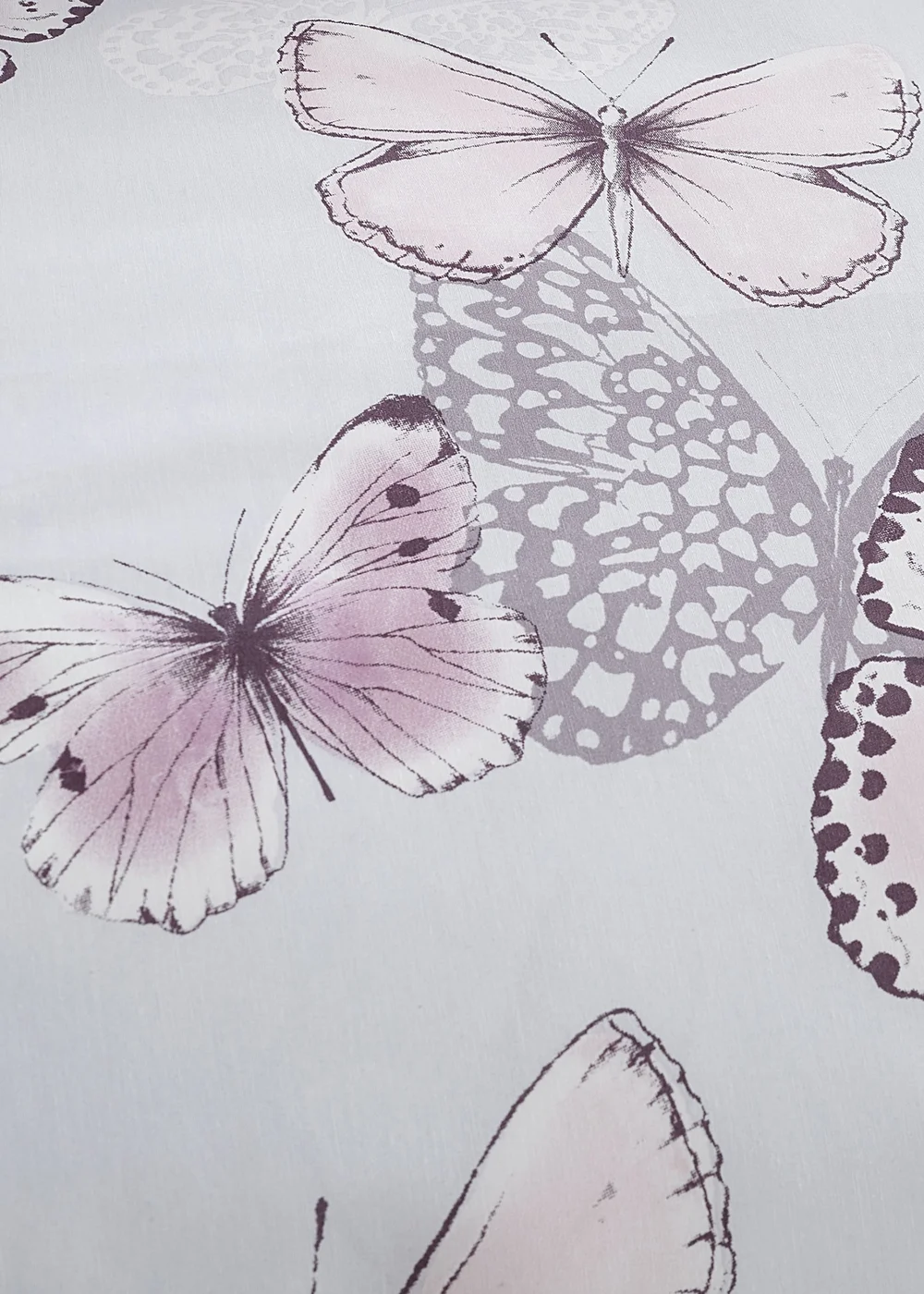 Catherine Lansfield Scatter Butterfly Reversible Duvet Cover Set Heather - Single Image 4